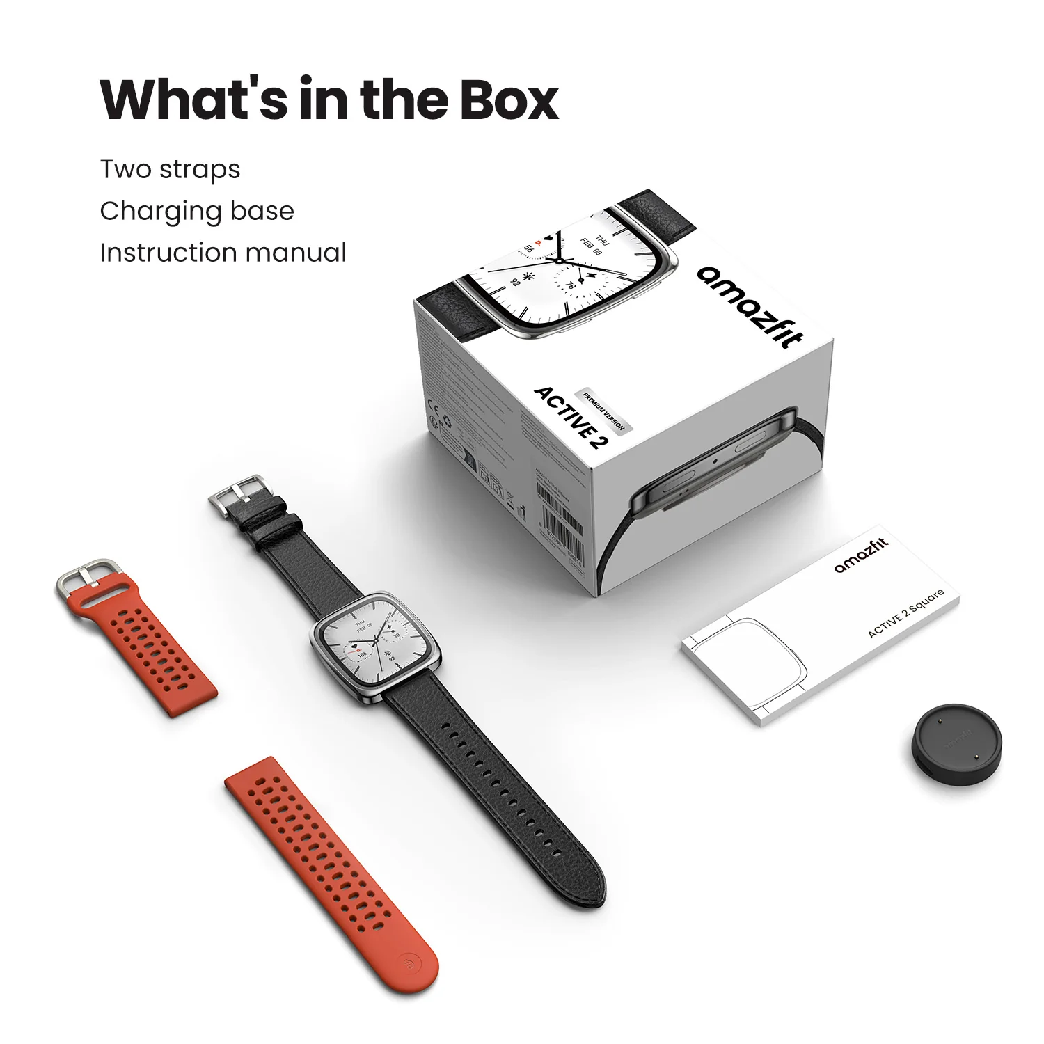 آمازفیت اکتیو ۲ نسخه کلاسیک مربع | Amazfit Active 2 Premium Version Square